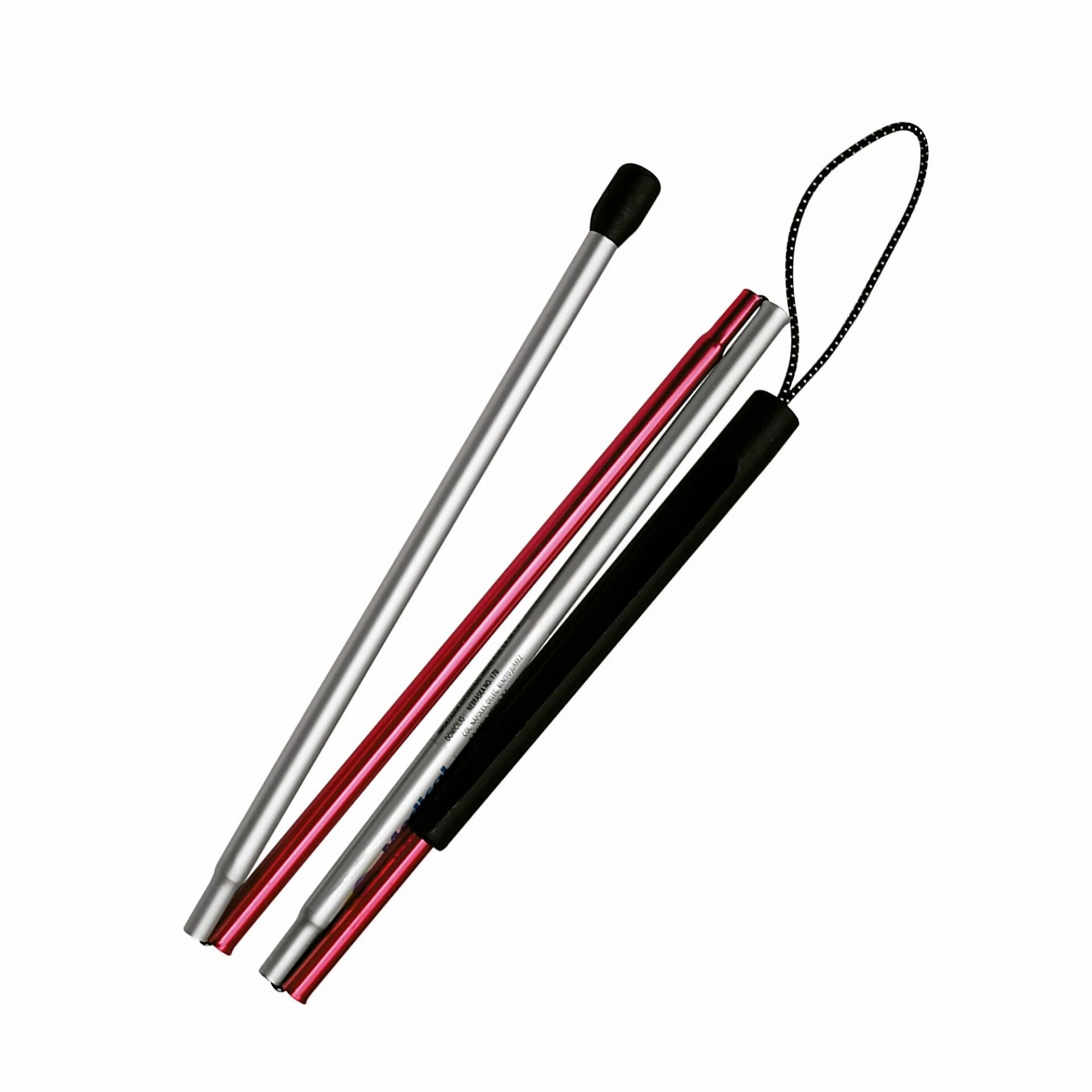 Bastón para invidente, de aluminio. Plegable