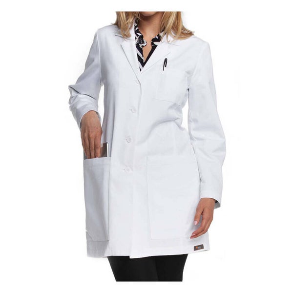 Bata blanca modelo 4451 ICU de 5 bolsas para dama, by Barco