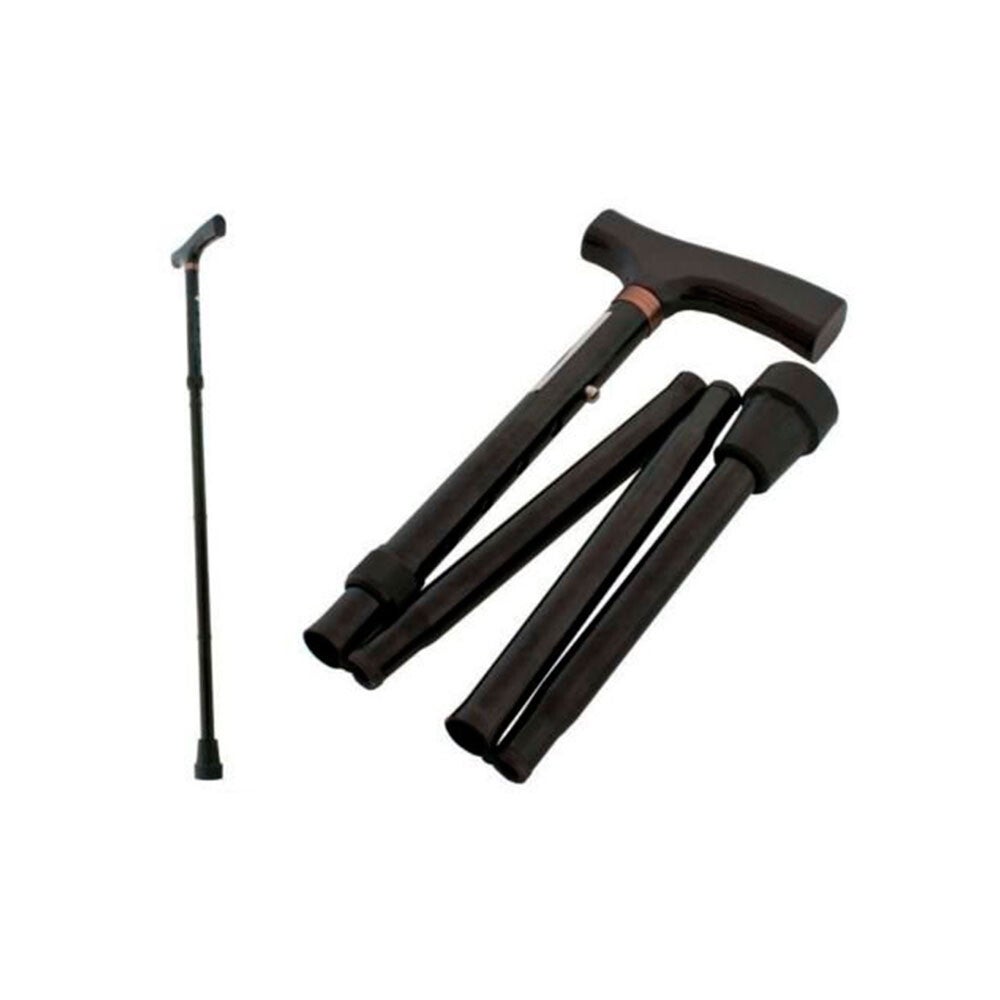 Bastón plegable de aluminio. Altura variable