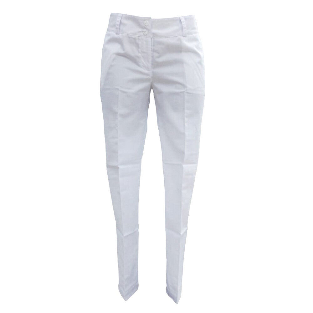 Pantalón blanco para dama modelo 3076 de pretina, MediKlüm