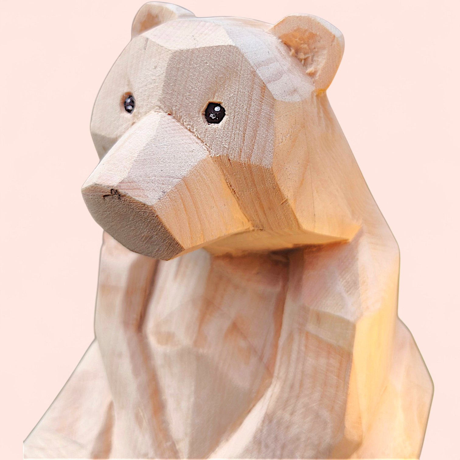 lampada orso in legno di cirmolo
