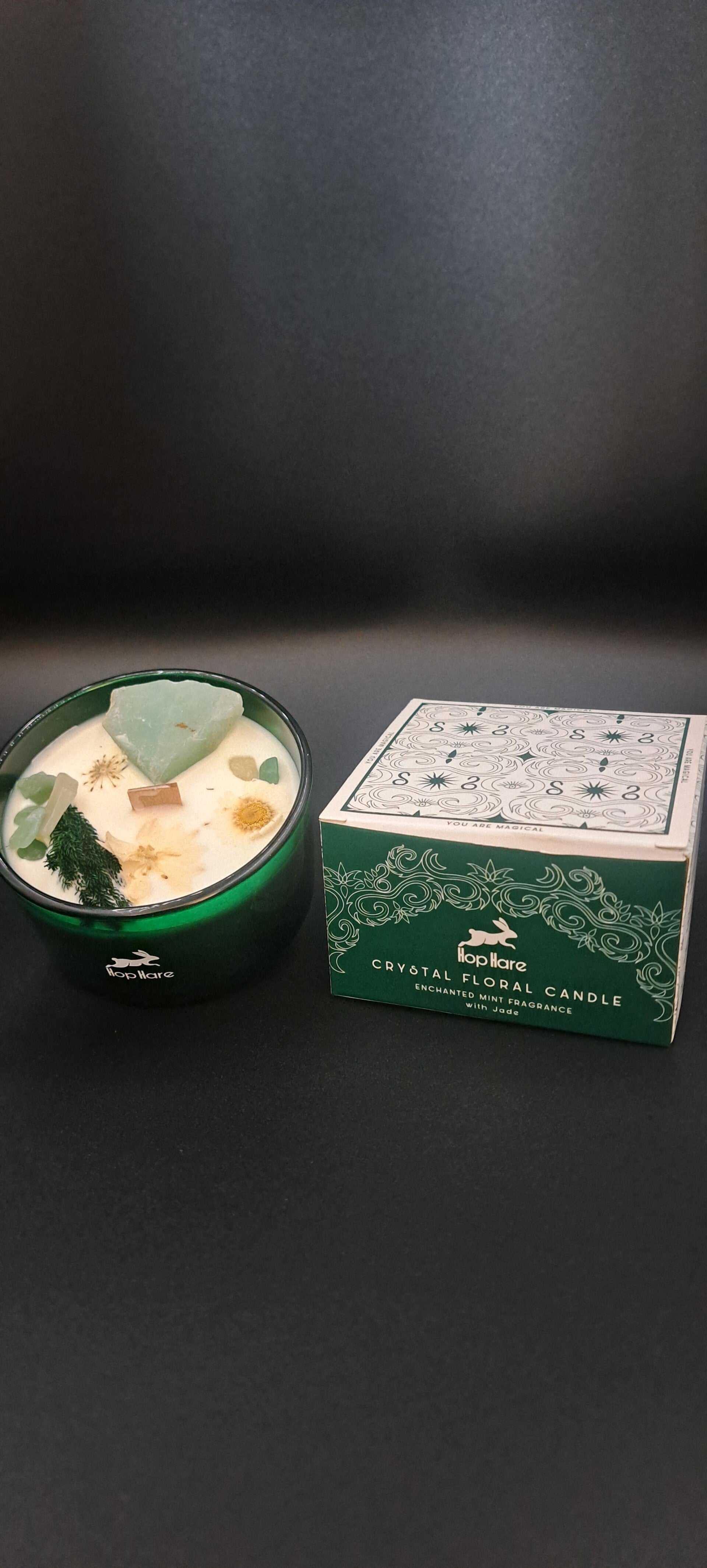 Hop Hare Crystal Floral Candle
