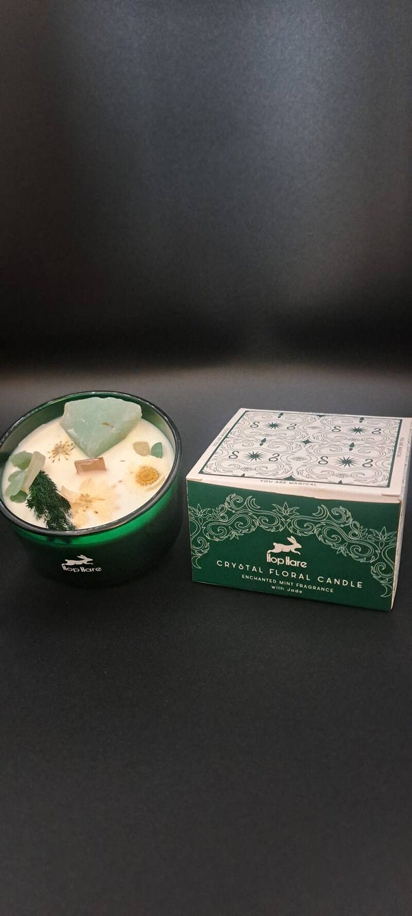 Hop Hare Crystal Floral Candle