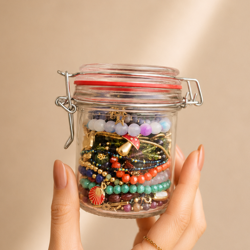 Jewelry jar Gold Fiona