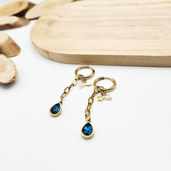 Oorbellen Blue Shine