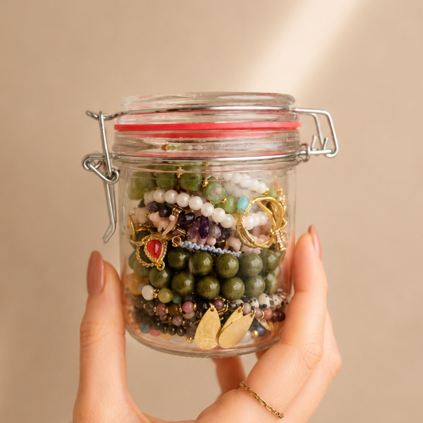 Jewelry jar Gold Erica