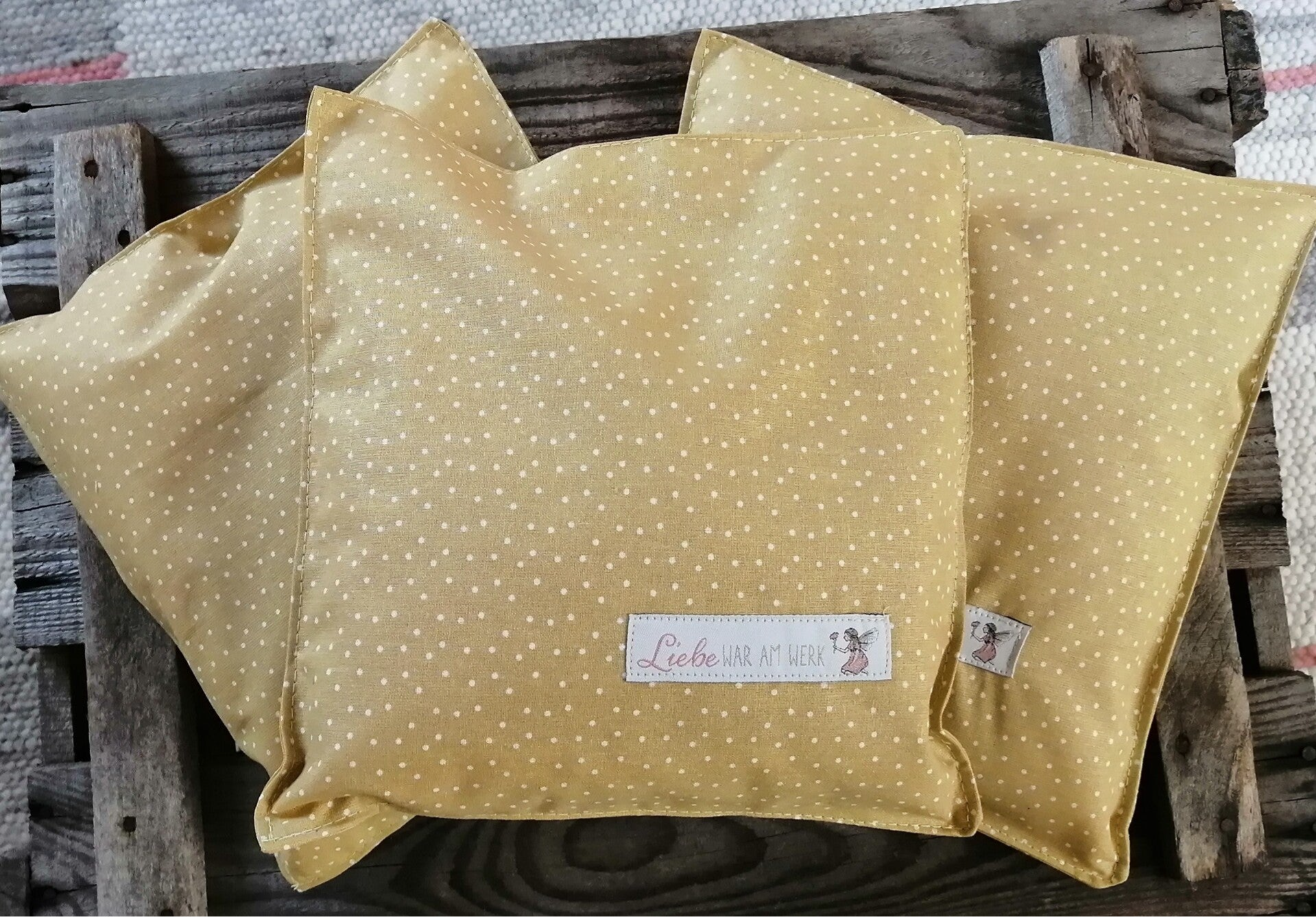 Duftkissen Zirbe SENF mit Etikett