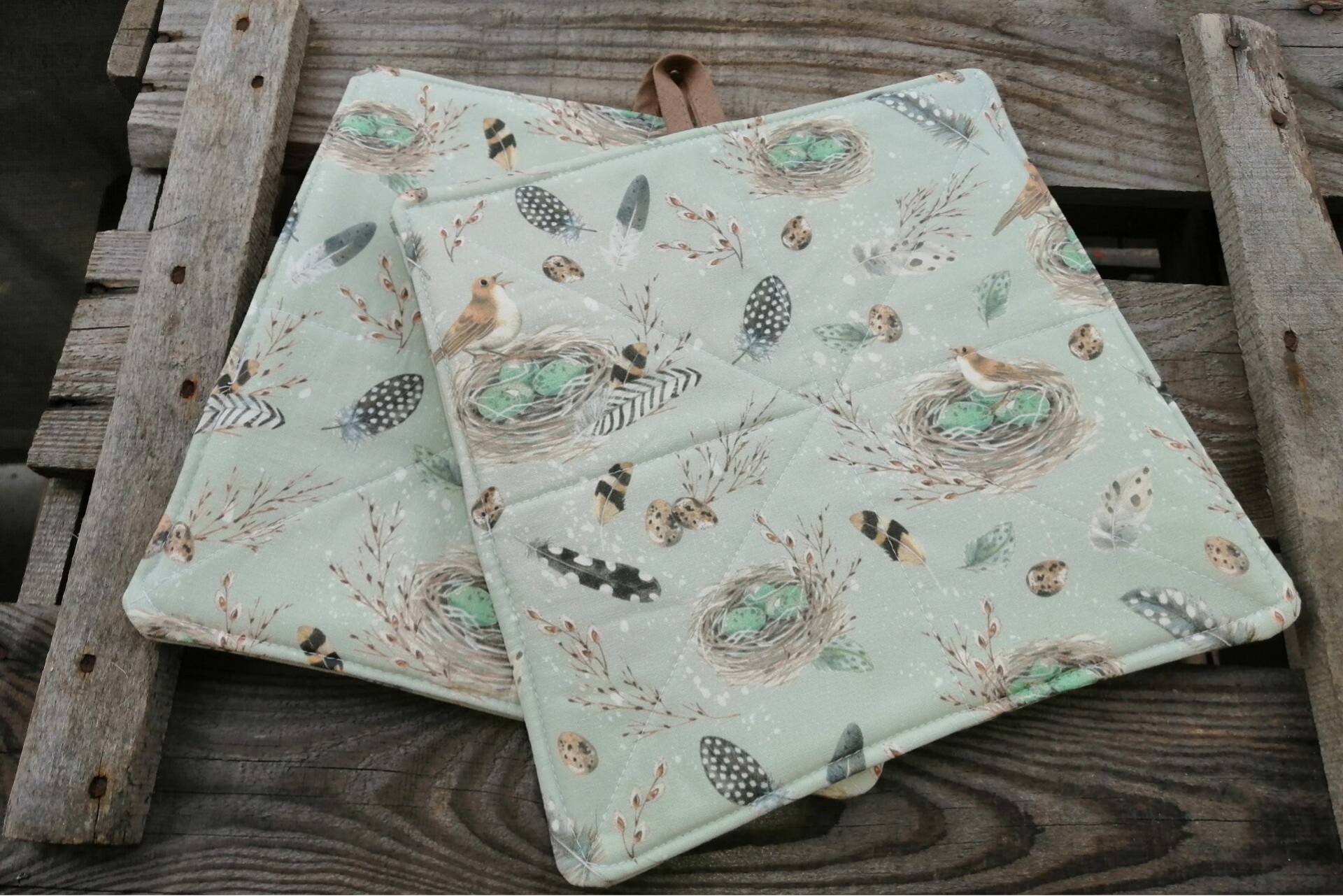 Topflappenpaar "Feder"