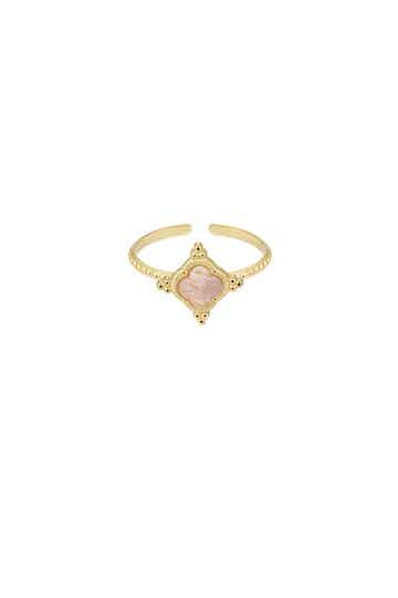 Ring met paarse steen - goud