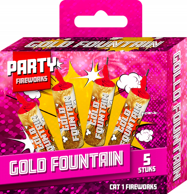 Goldene Fontänen 5 Stück