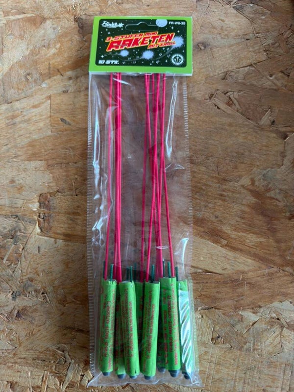 Funke 3 Stufen Mini Raketen mit Knall 10 Stück
