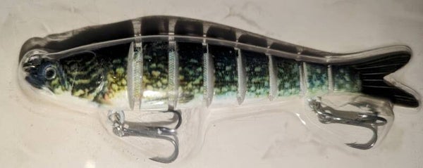 Mehrteiliger Wobbler Farbe blau/grün 10cm