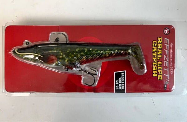 Effzett Real Life Catfish Paddle Tail Green 20cm 125g Wels Hecht Hechtköder