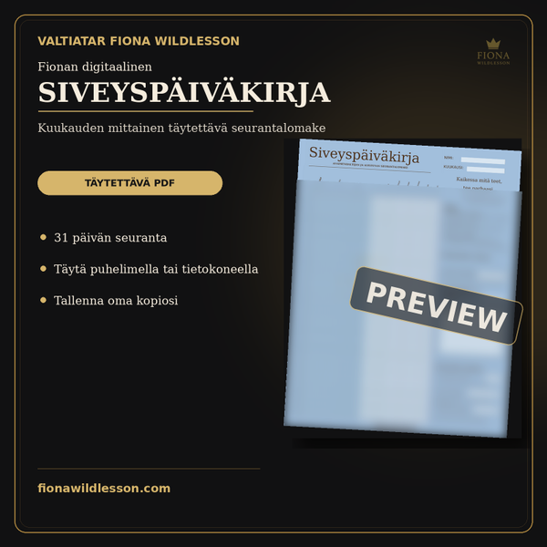Fionan digitaalinen siveyspäiväkirja