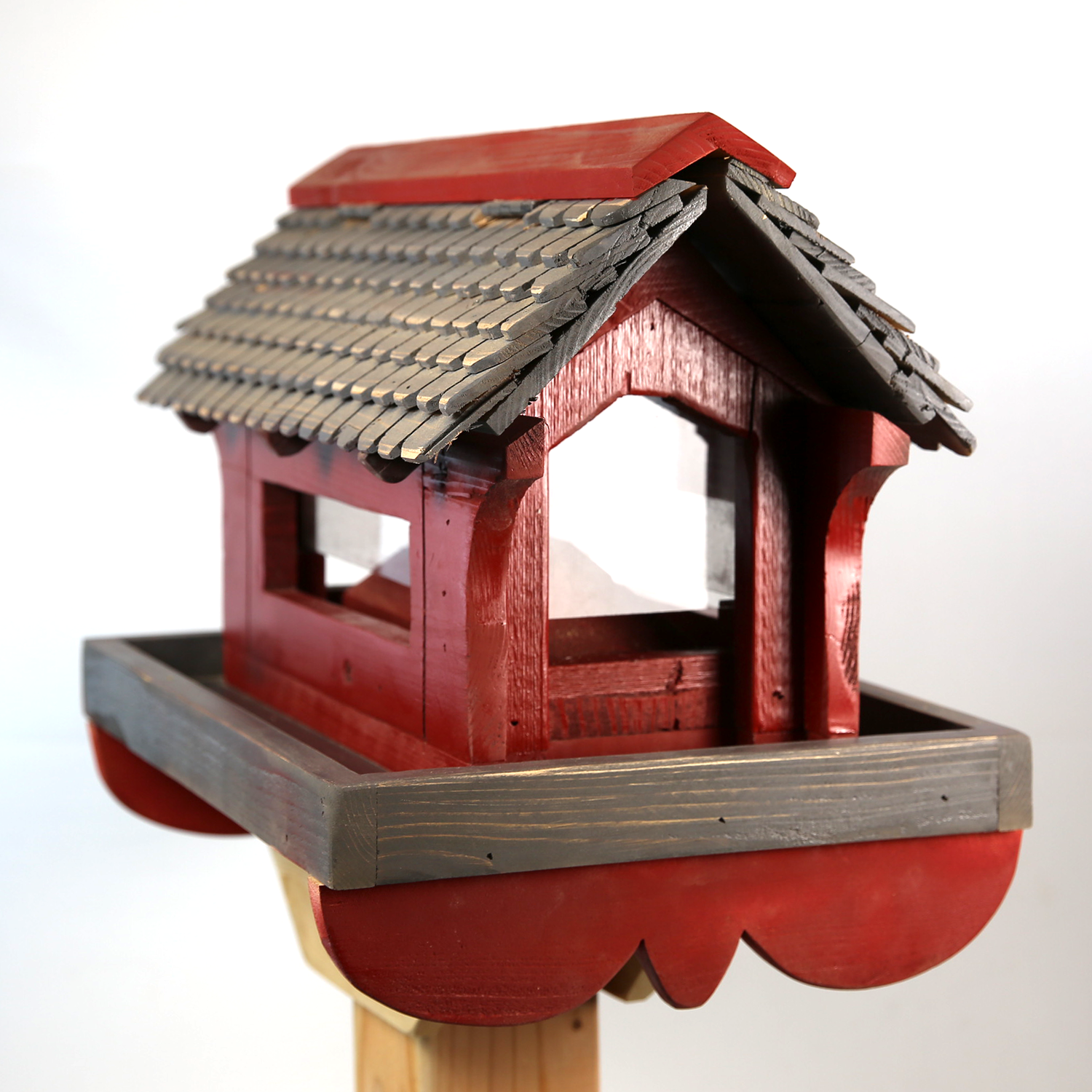 Covered Bridge Bird Feeder Hand Made