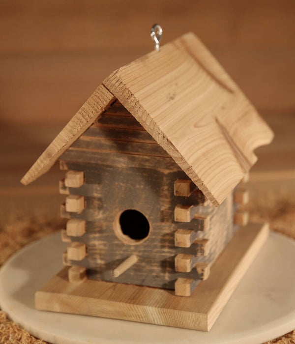 Bird house small, hanging, log cabin SKU-5261-22
