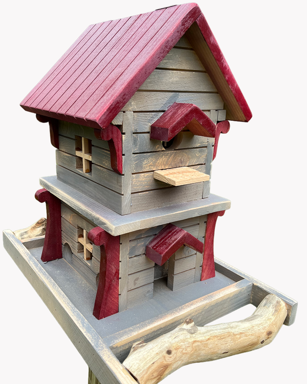 Bird Feeder with 2 stories  and seed tray