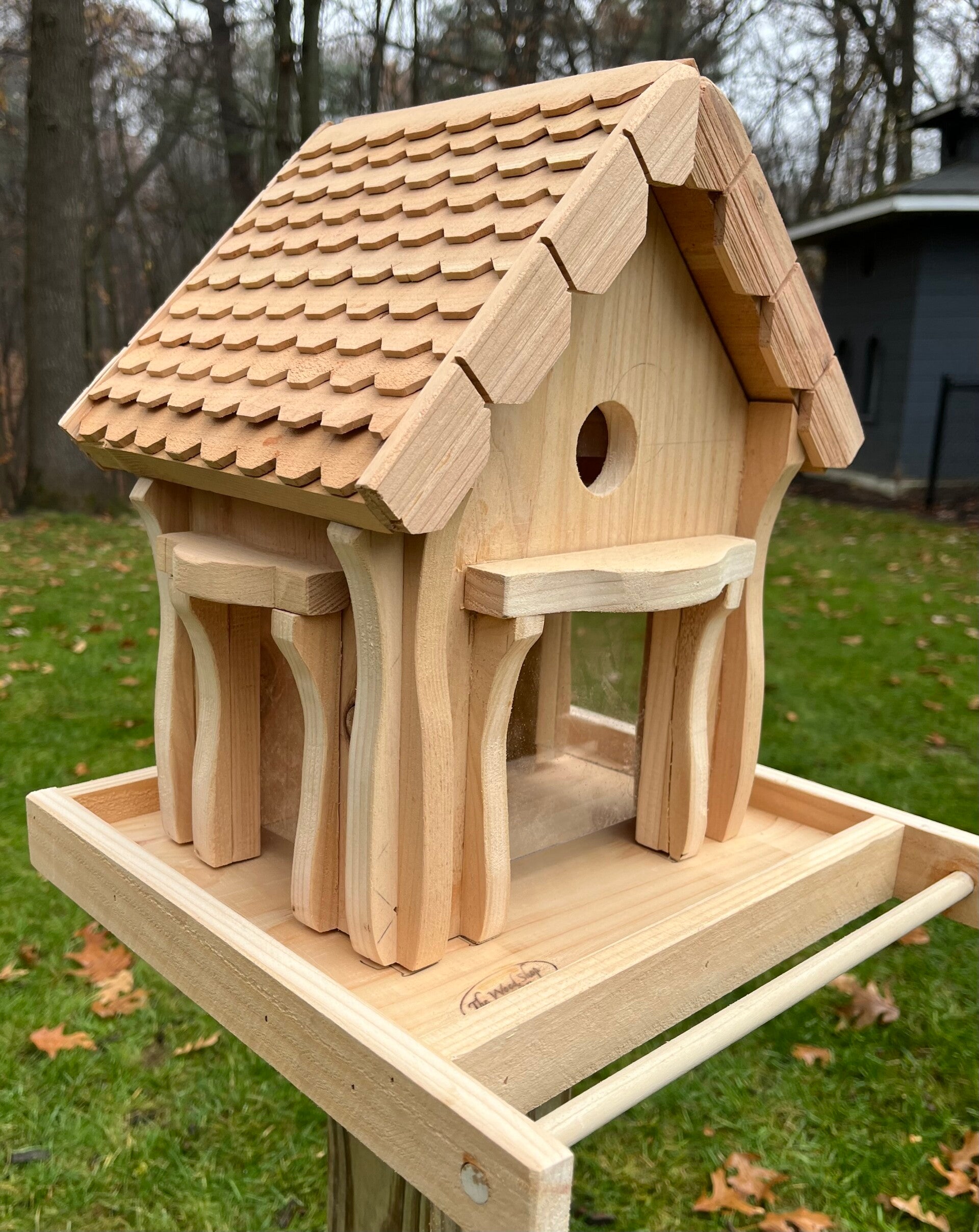 Château Bird Feeder Hand Made With Cedar SKU-5261-04