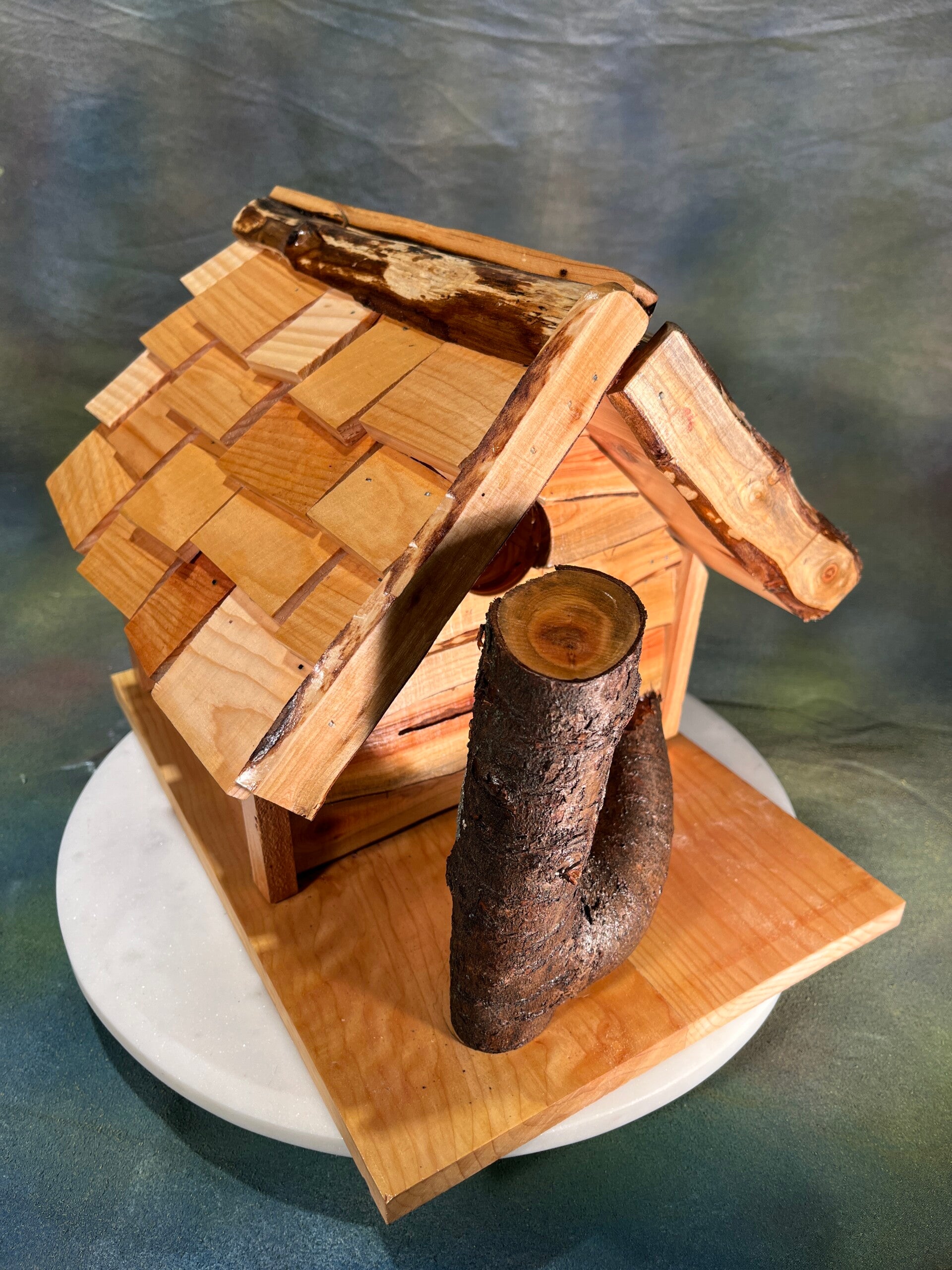 Rustic all natural bird houses handmade SKU-5261-58
