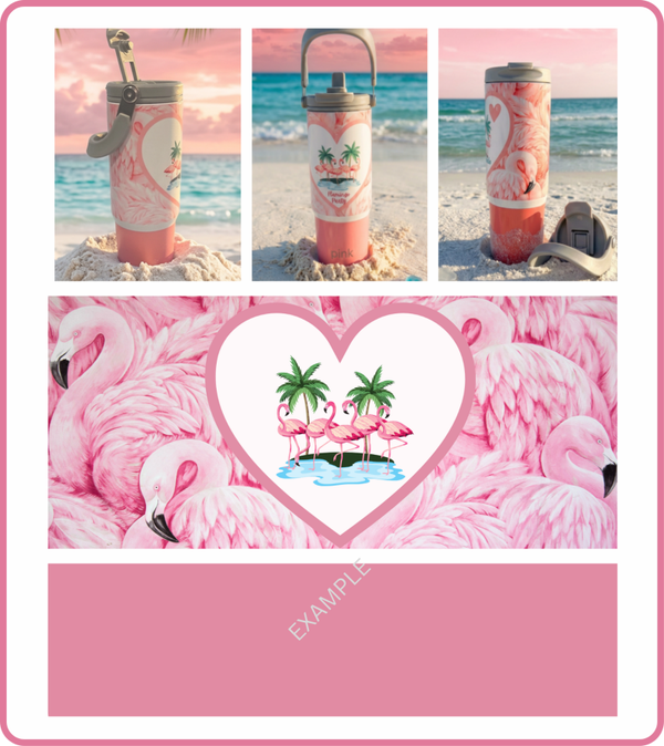 Flamingo Tumbler - 2 Options to choose from.