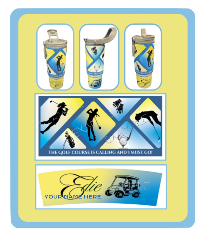 Customized Woman's Golfing Tumbler