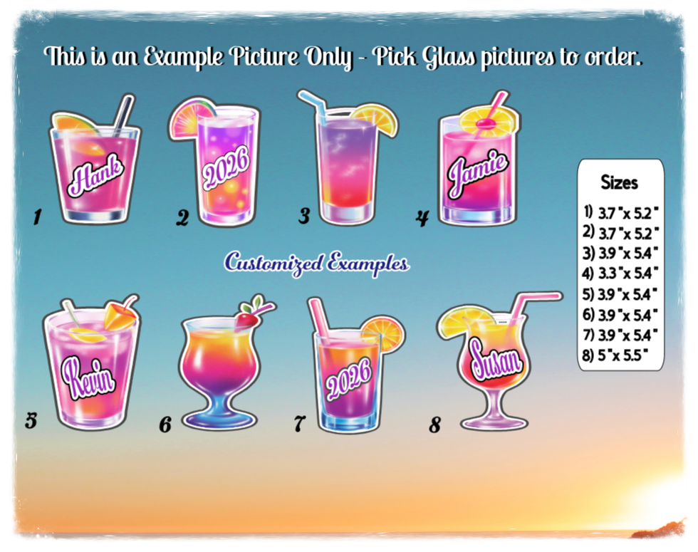 Customizable Cocktail Magnet Glasses