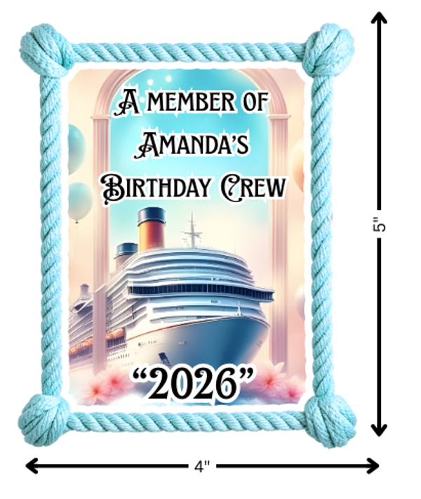 Customizable Birthday Crew Magnet