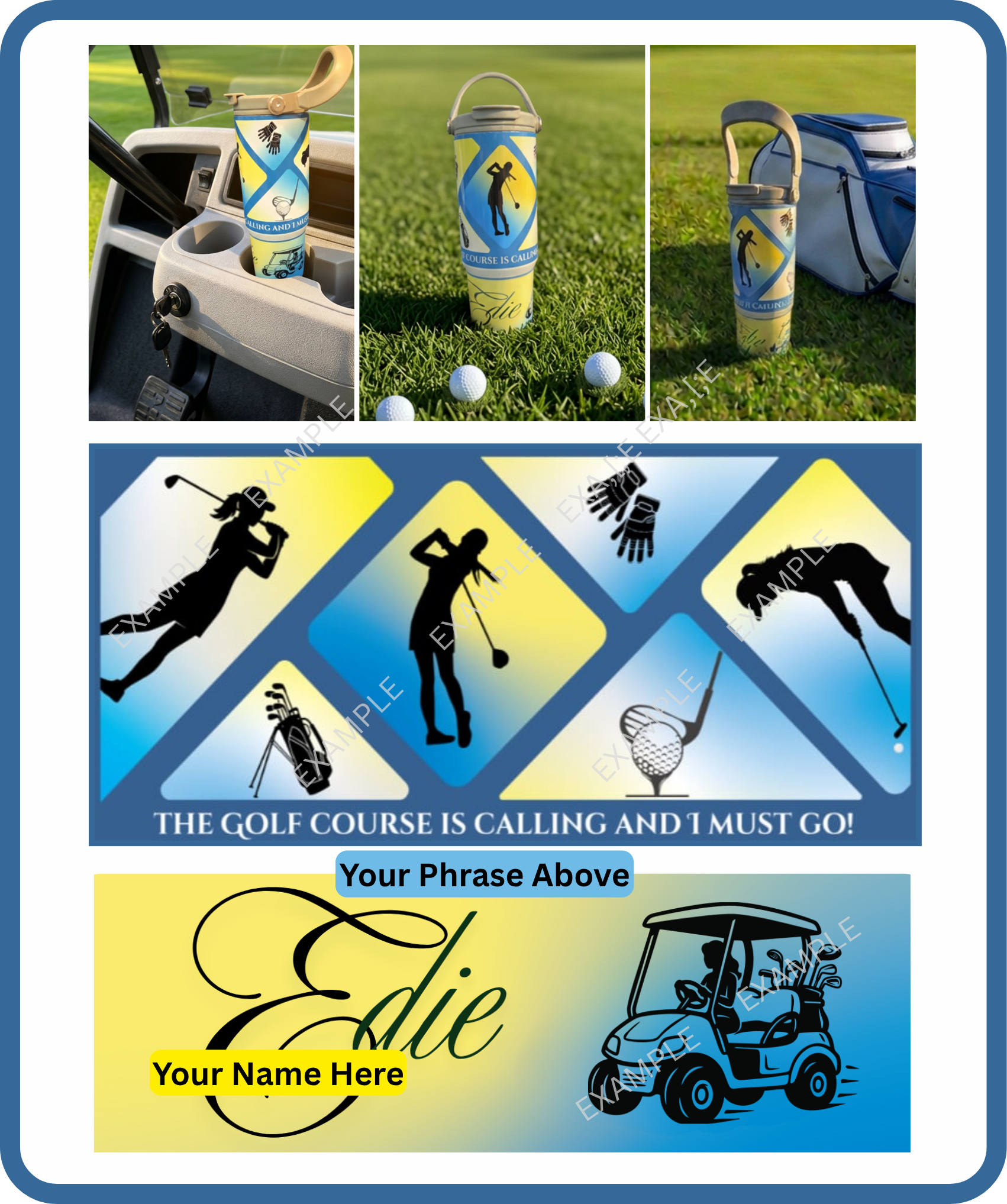 Customized Woman's Golfing Tumbler