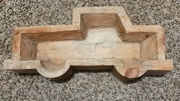 Hand carved wooden truck bowl