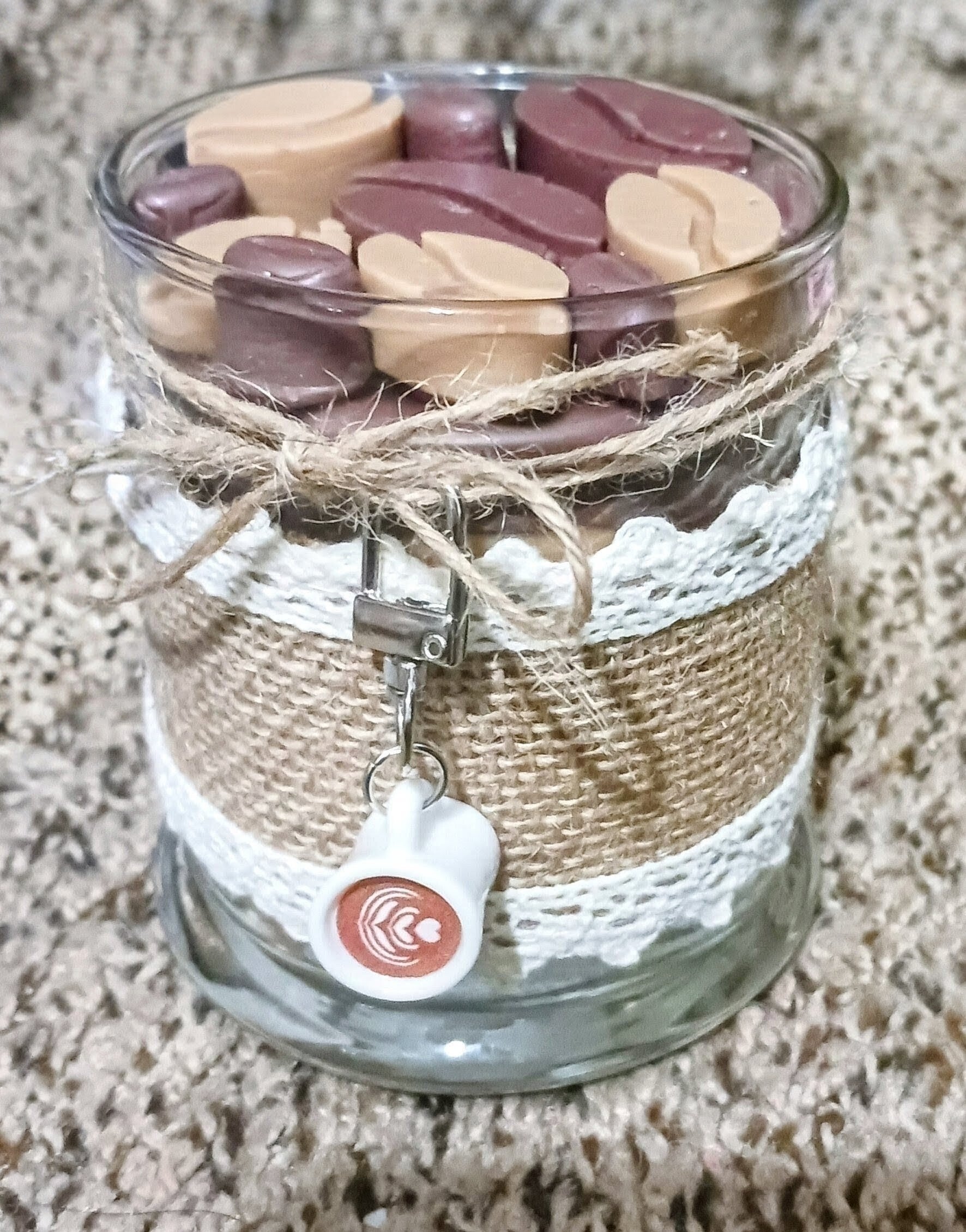 Clear Glass Charm Candle Holder- 11 oz.