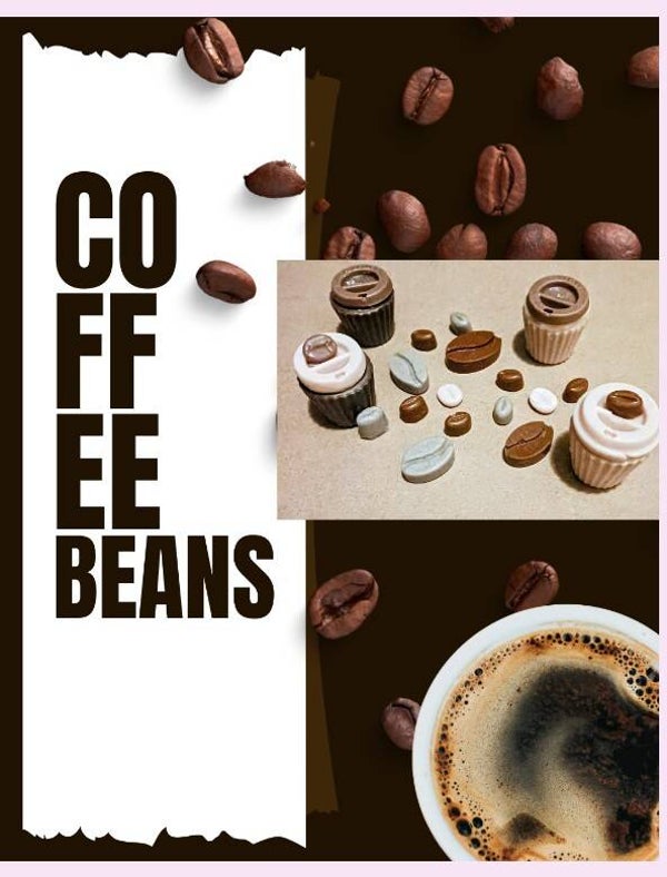 Coffee cup with coffee beans
