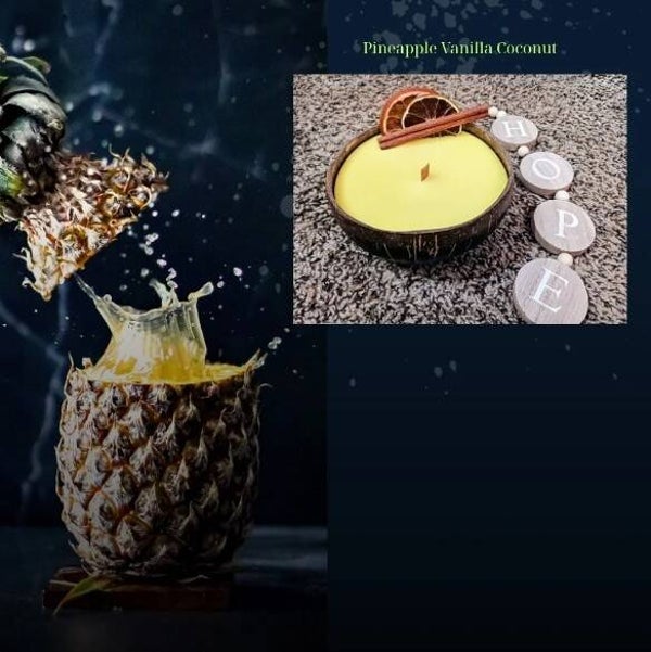 Coconut bowl- Pineapple Totem