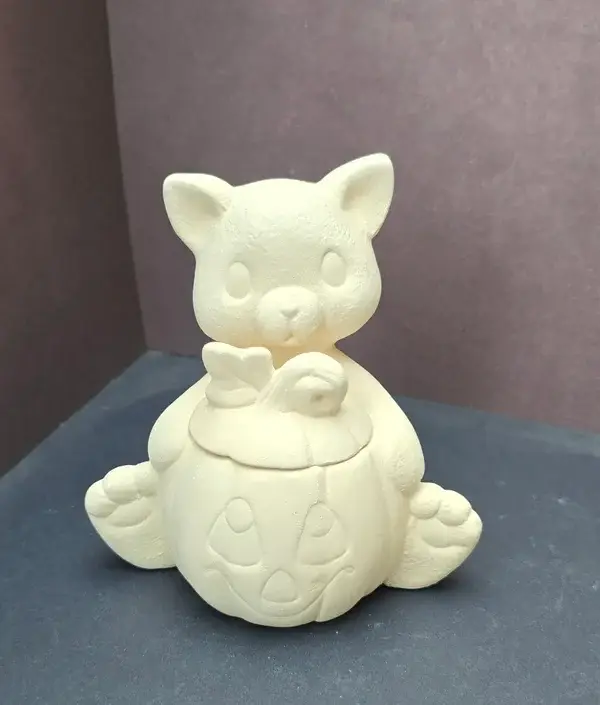 Chat avec pot de citrouille #1230
