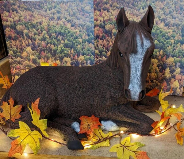 Gros cheval tête pencher #1706