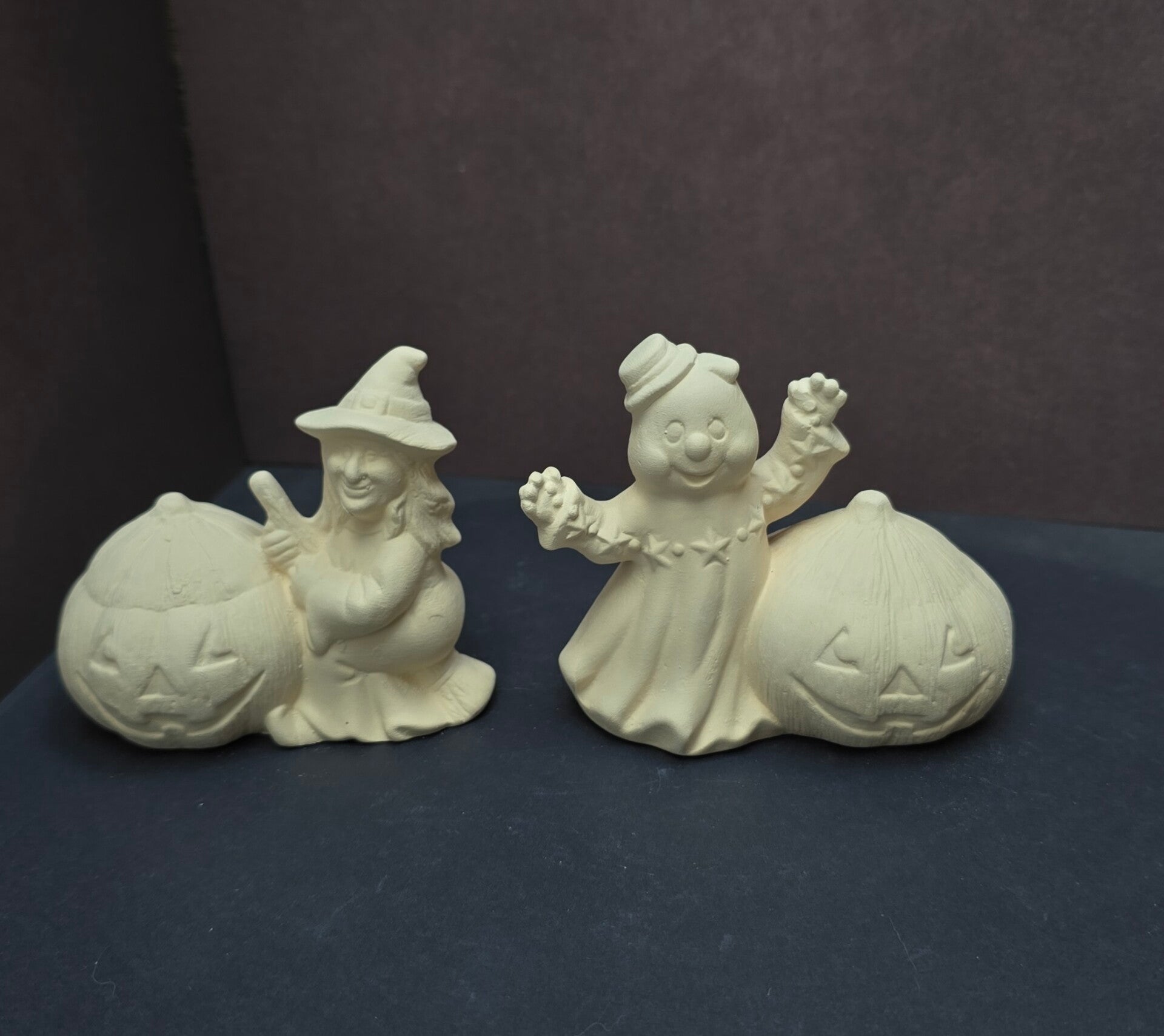 Sorcière et fantôme avec citrouille #521