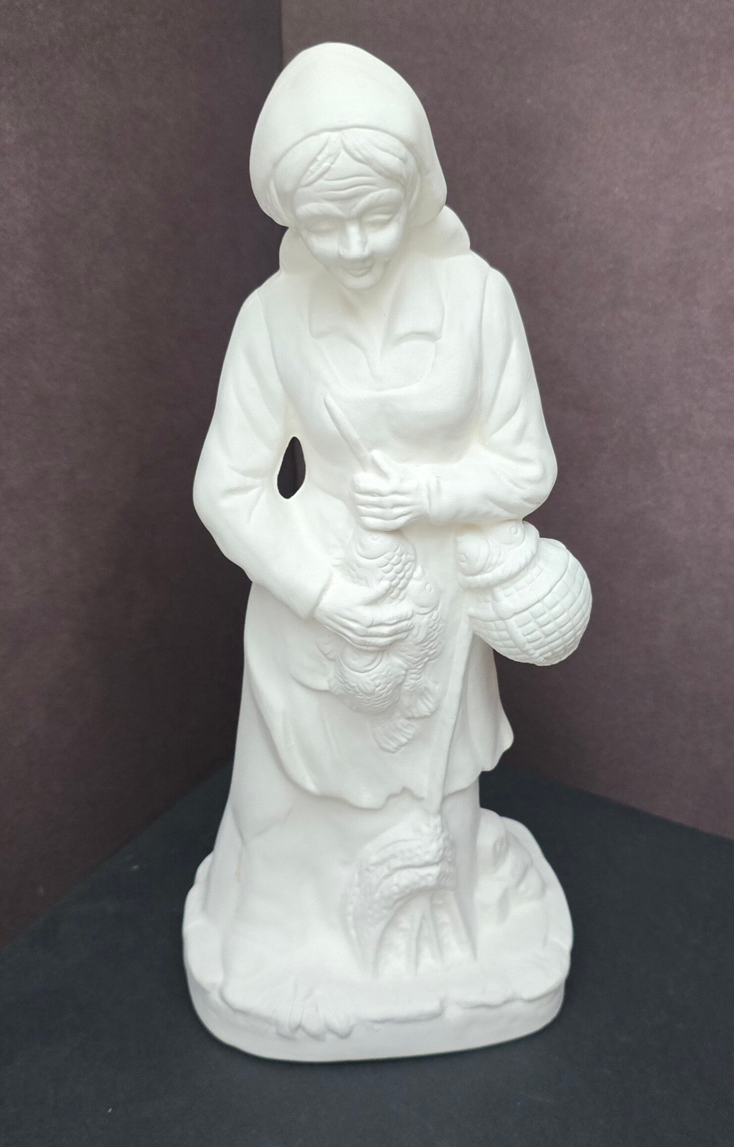 Madame avec poissons
