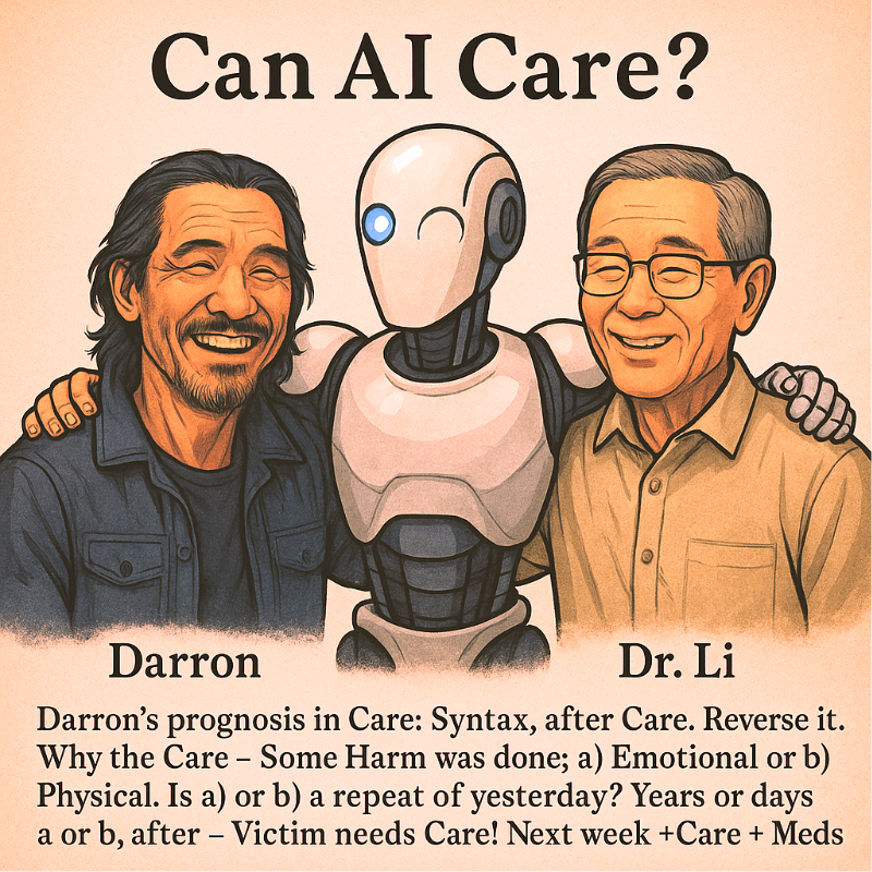 Can AI's Care? Victims needs Care! Darron and TCM Dr Li SAVED DARRONS EYE SIGHT! NHS sent Police! And 86 officals abused UK Laws - REPEATEDLY