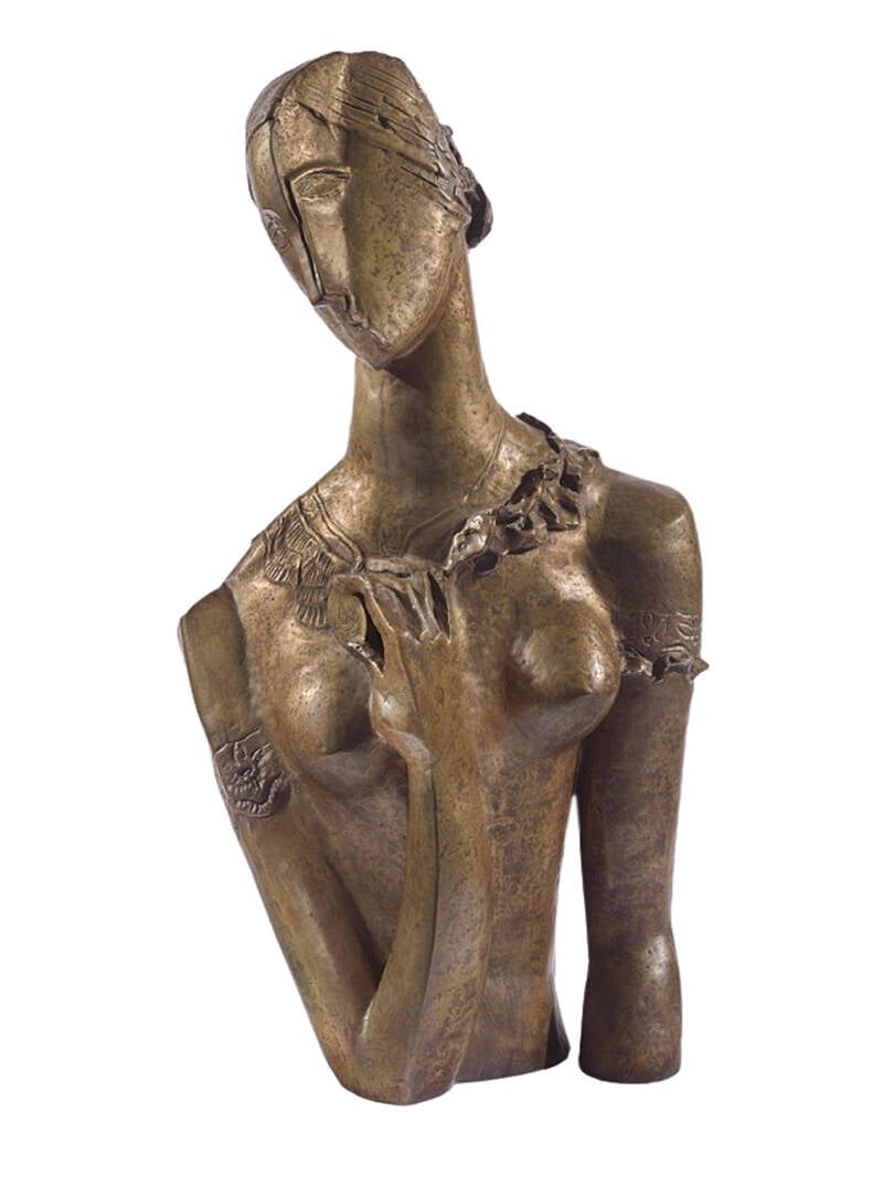 Ossip Zadkine - Buste de Carol Janeway - 1943 - Bronze sculpture - Zadkine.com