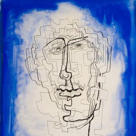 Ossip Zadkine - Tête d'homme - 1963 - Gouache and ink - Zadkine.com 