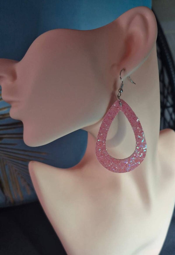 leuke glitter oorbellen.