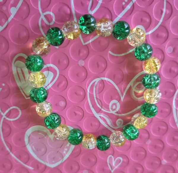 Mooie, glazen kralen armband.