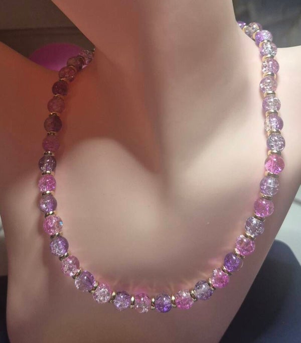 Mooie glazen kralen ketting.
