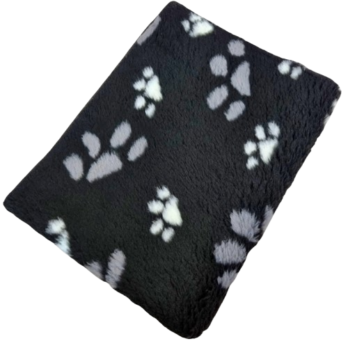 Afgebiesd Vet Bed - Furfleece - Zwart 3 Kleur