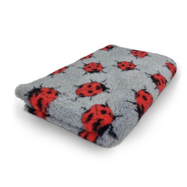 Vet bed Lieveheersbeestje - Grijs - latex anti-slip