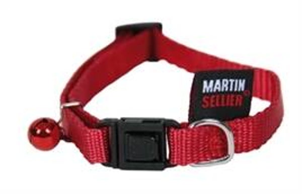 KATTENHALSBAND NYLON UNI ROOD 20-30X1 CM