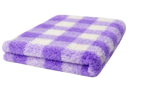 Vet Bed - Ruitjespatroon  Lila