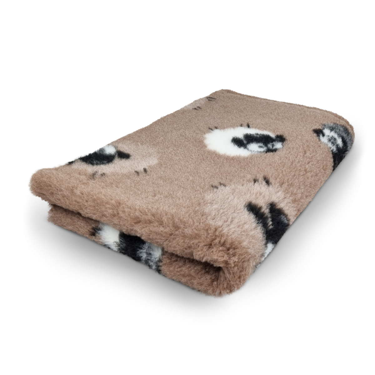 Vet Bed met Wollig Schaap - Antislip Hondenmat - Bruin