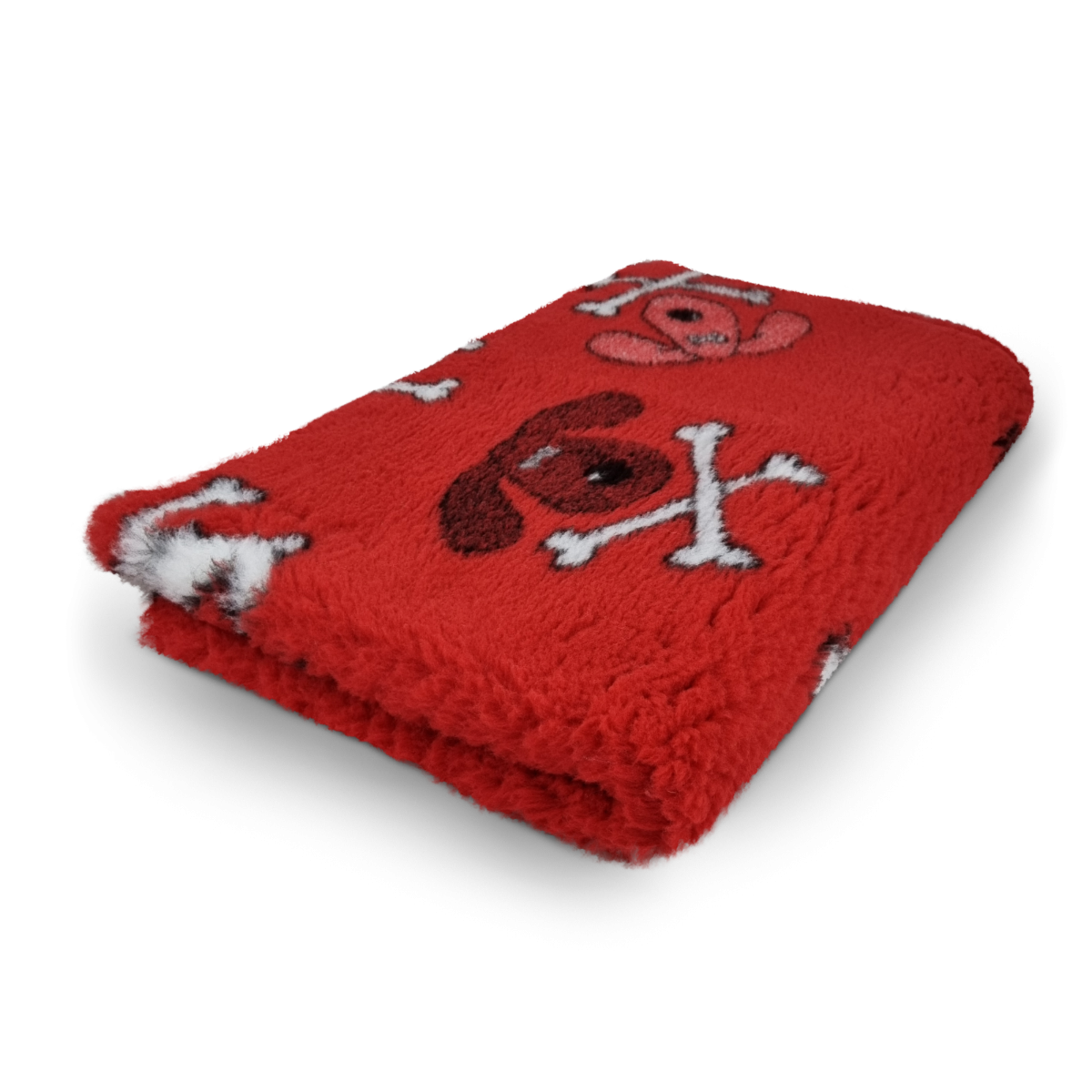 Vet Bed Dog Crossbones Rood Antislip Hondenmat