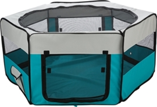 PUPPYREN TURQUOISE / GRIJS 130X130X55 CM