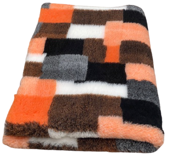 Vet Bed Lappendeken - Oranje - Latex Anti Slip